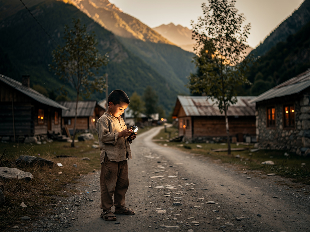 Imagine if: Ali lived in a small village surrounded by mountains. Every night, the village became very dark because there was