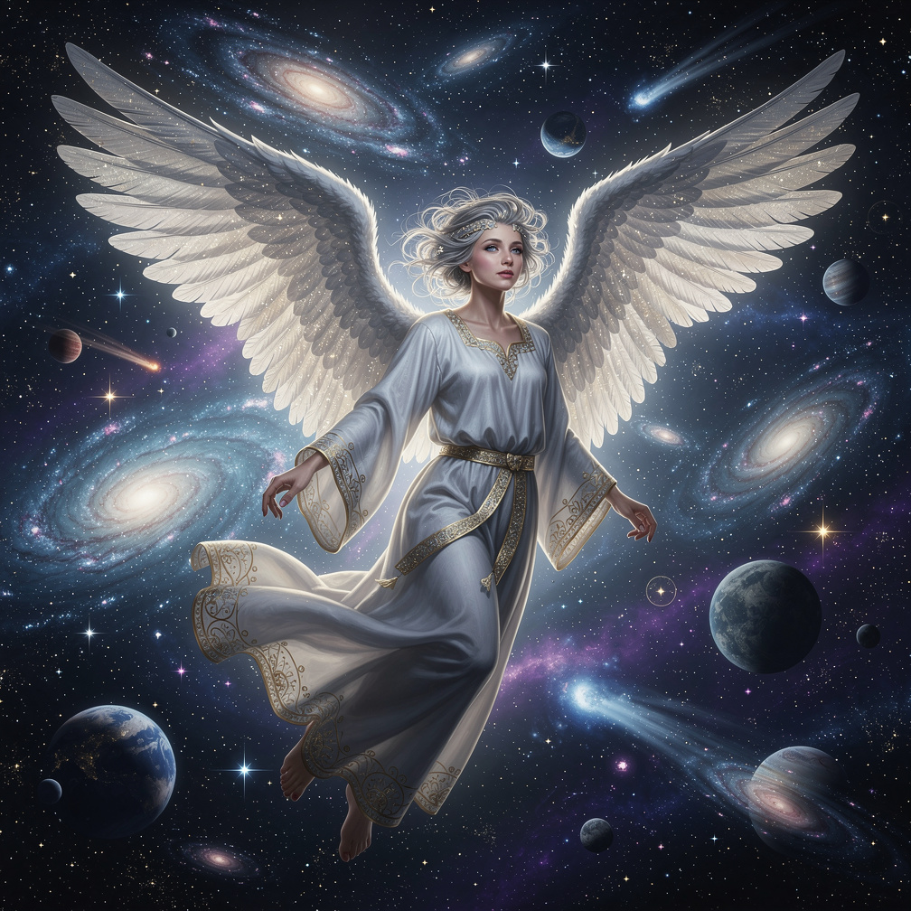 Hayal et: Gelecekte uzayda bulunan bir melek.