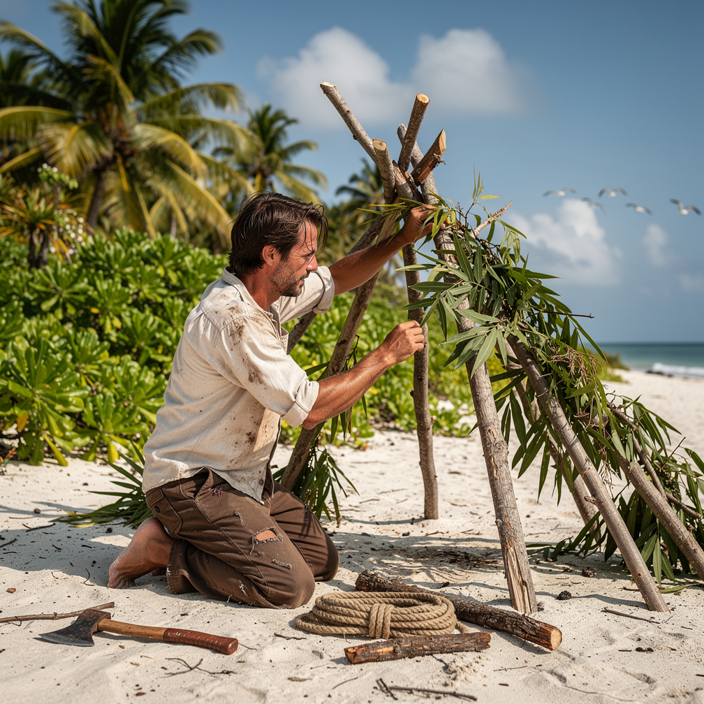 Hayal et: Robinson Crusoe (Robinson Kuruso), ıssız bir adaya düştüğünde ilk başta hayatta kalabilmek 
için çeşitli mücadelele