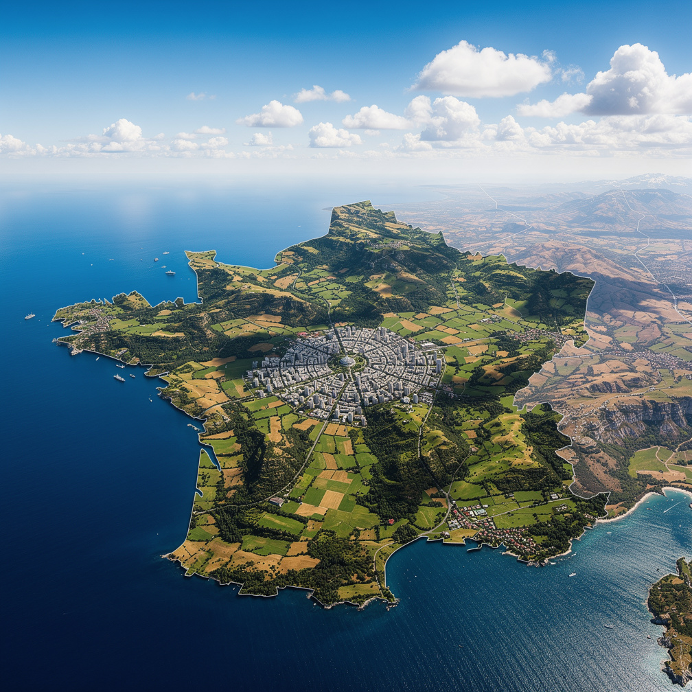 تخيل لو: أنا فرنسا، دولة أوروبية تقع في الجزء الغربي من قارة أوروبا. أطل على المحيط الأطلسي والبحر الأبيض المتوسط، وتحدني عدة