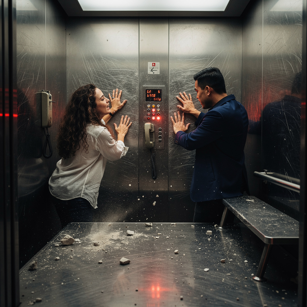 Imagine if: Earthquake in Paris, France and we are stuck in the elevator.
