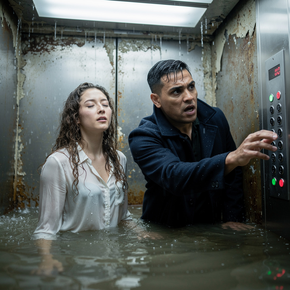 They can't leave and the water rises and they are drowning.