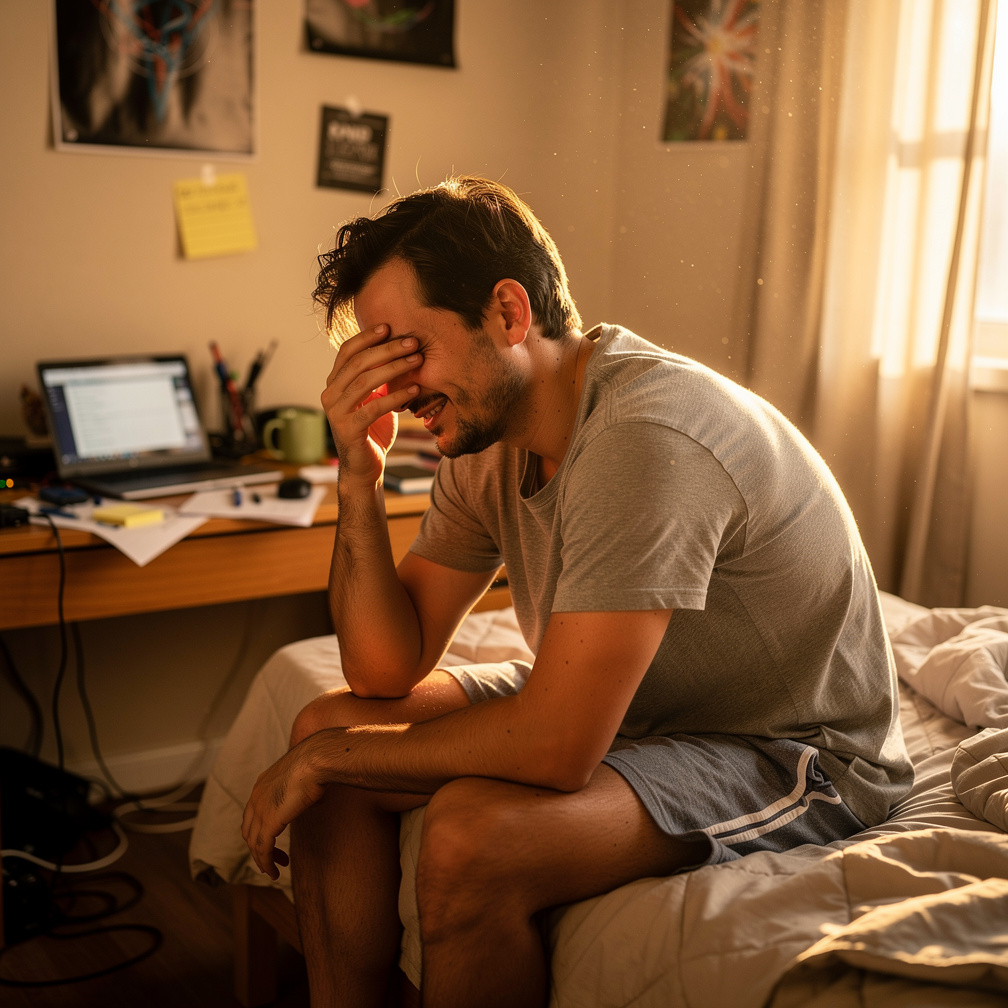 Você começa seu dia, fazendo suas rotinas matinais.