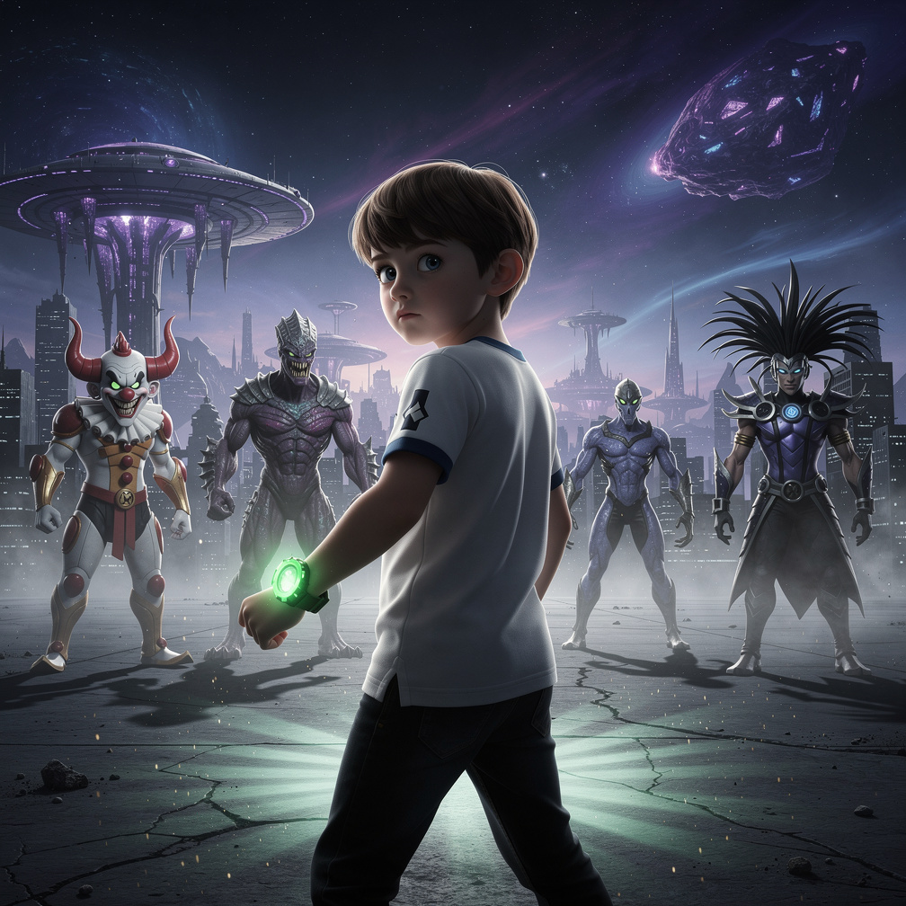 Ben 10 a une montre qui contient tous les aliens classiques de l'Omnitrix, tous les aliens de Alien Force, tous les aliens de