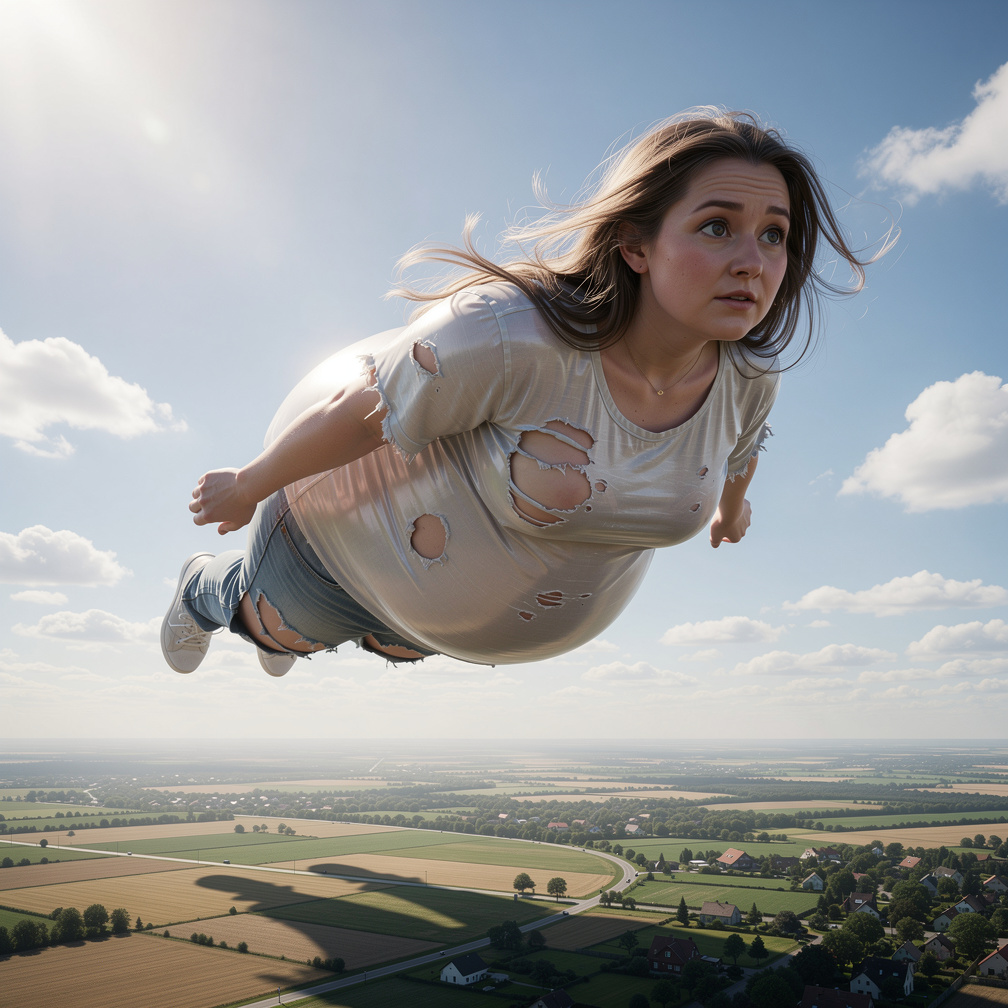 Imagine if: Story about a mother that becomes an inflated woman because she fell on a helium tank, now she's just a massive w