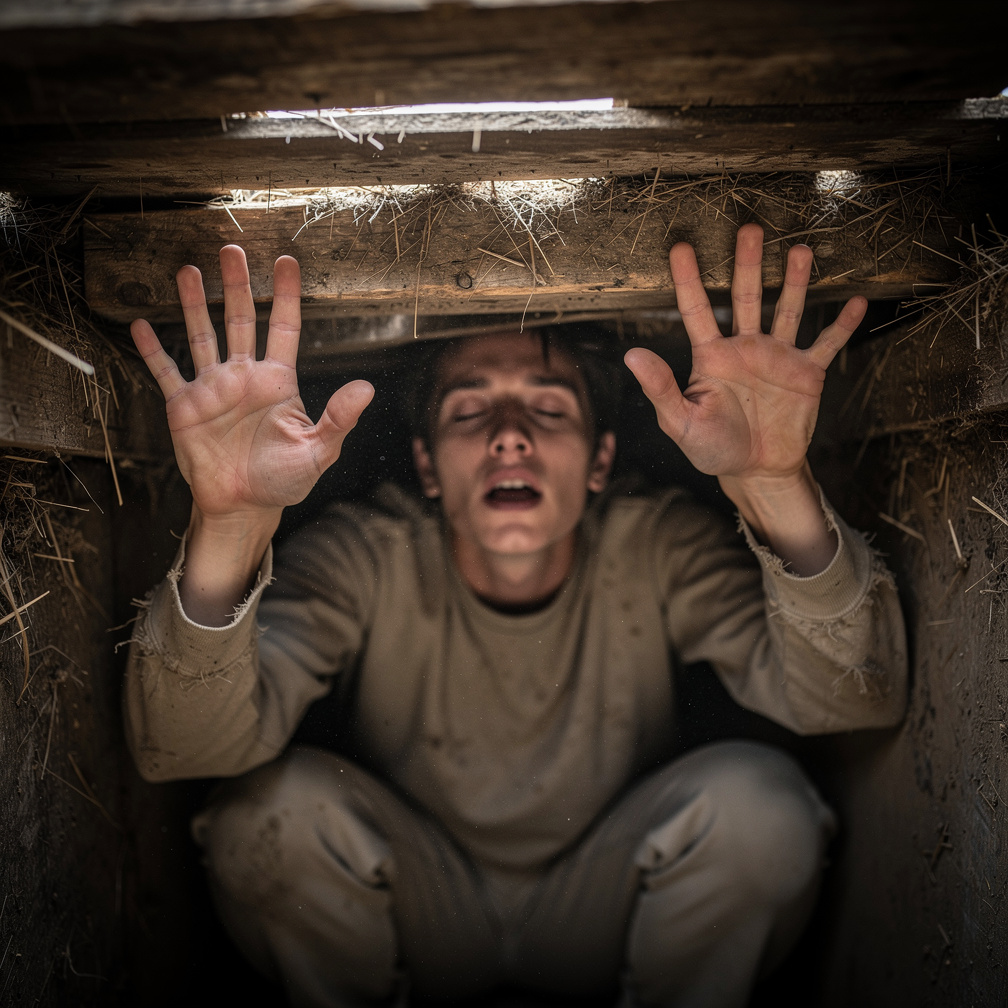 Imagine if: I tried to steady my breathing.
“Panic will kill you faster than the air running out,” I whispered to myself, tho