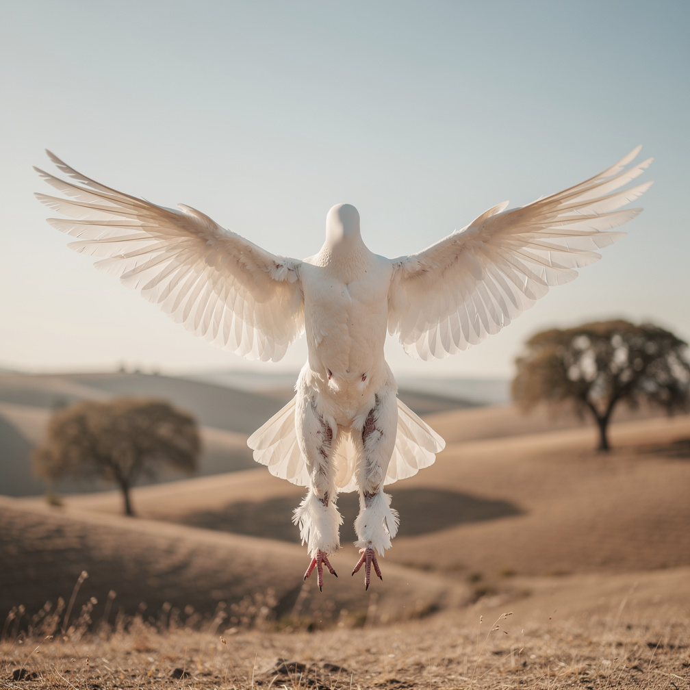 Imagina si: Un día te conviertes en una paloma y vuelas lejos del dolor...