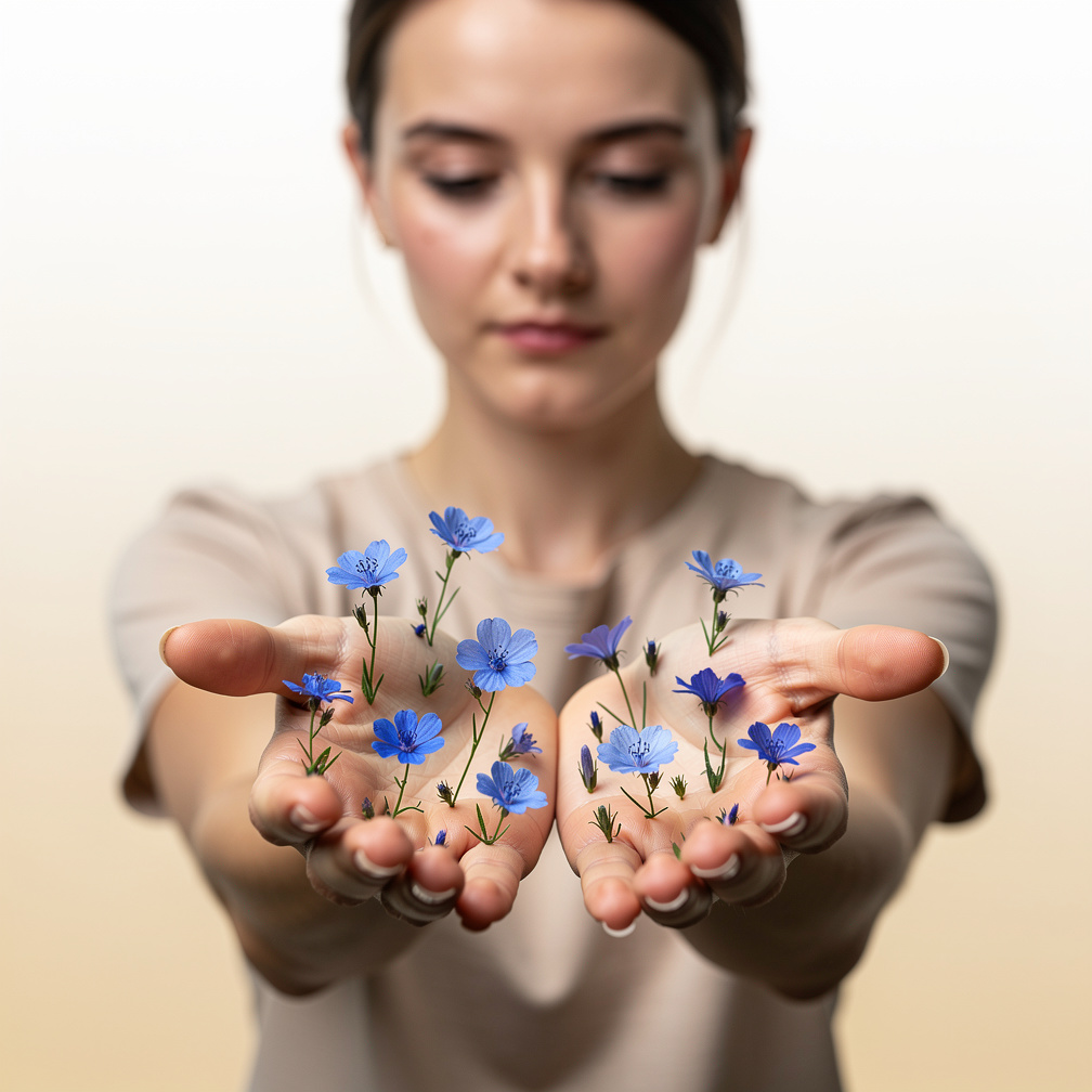 Imagina si: De tus manos brotarán pequeñas flores azules.