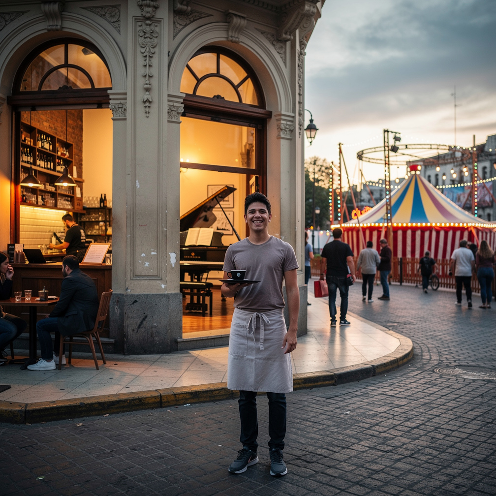 Imagina si: en una zona cerca del centro de Rosario vive un joven de unos 23 años, extrovertido, risueño, trabaja en una cafe