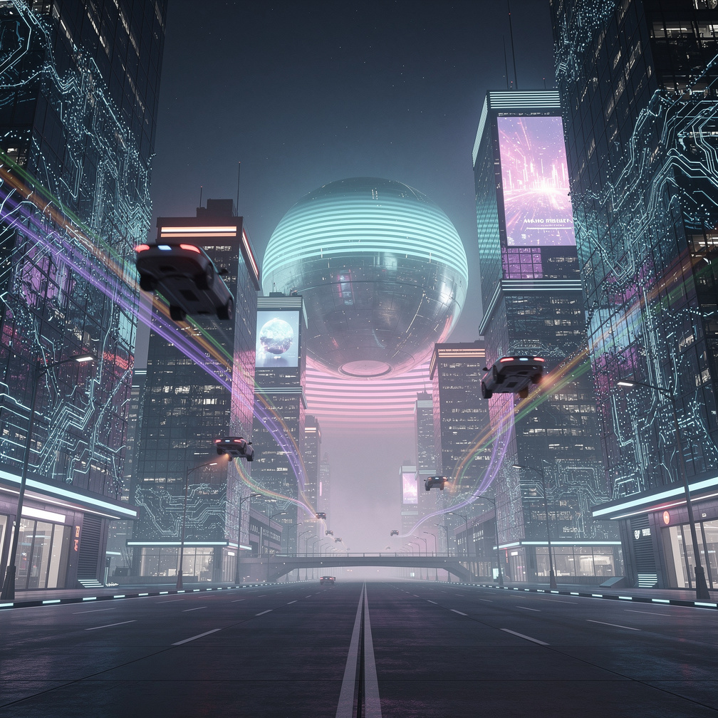 تخيل لو: تطور الذكاء الاصطناعي والتقنولوجيا والحياة أصبحت غريبة وكانها من الخال العلمي.