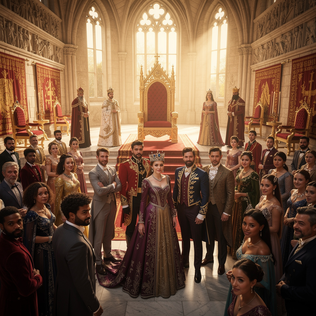 Princess Marina and Leo. Cassie Jayden Emilia Robbie Queen ohpelua King eliajah Will Mason Alexandera Jackie Reginald Bram Ky