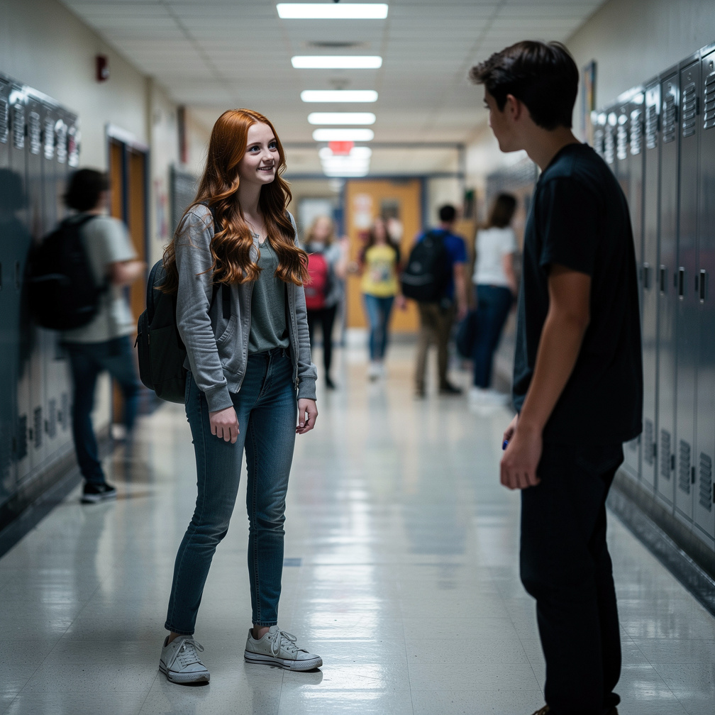 Senin ayak fetişini bildiğini ve eğer hemen ayakkabılarını öpmezsen tüm okulun öğreneceğini söylüyor