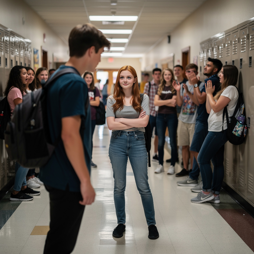 İstediğini hemen yapıyorsun, o seni aşağılayarak gülerken tüm öğrenciler sizi izliyor.