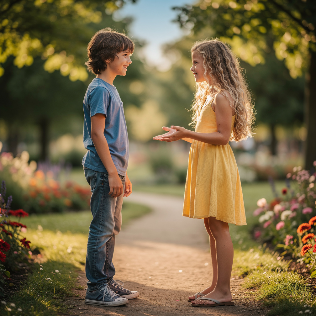Imagina si: Dos jóvenes adolescentes se conocen y surge una bonita amistad y alguien se mete en medio.