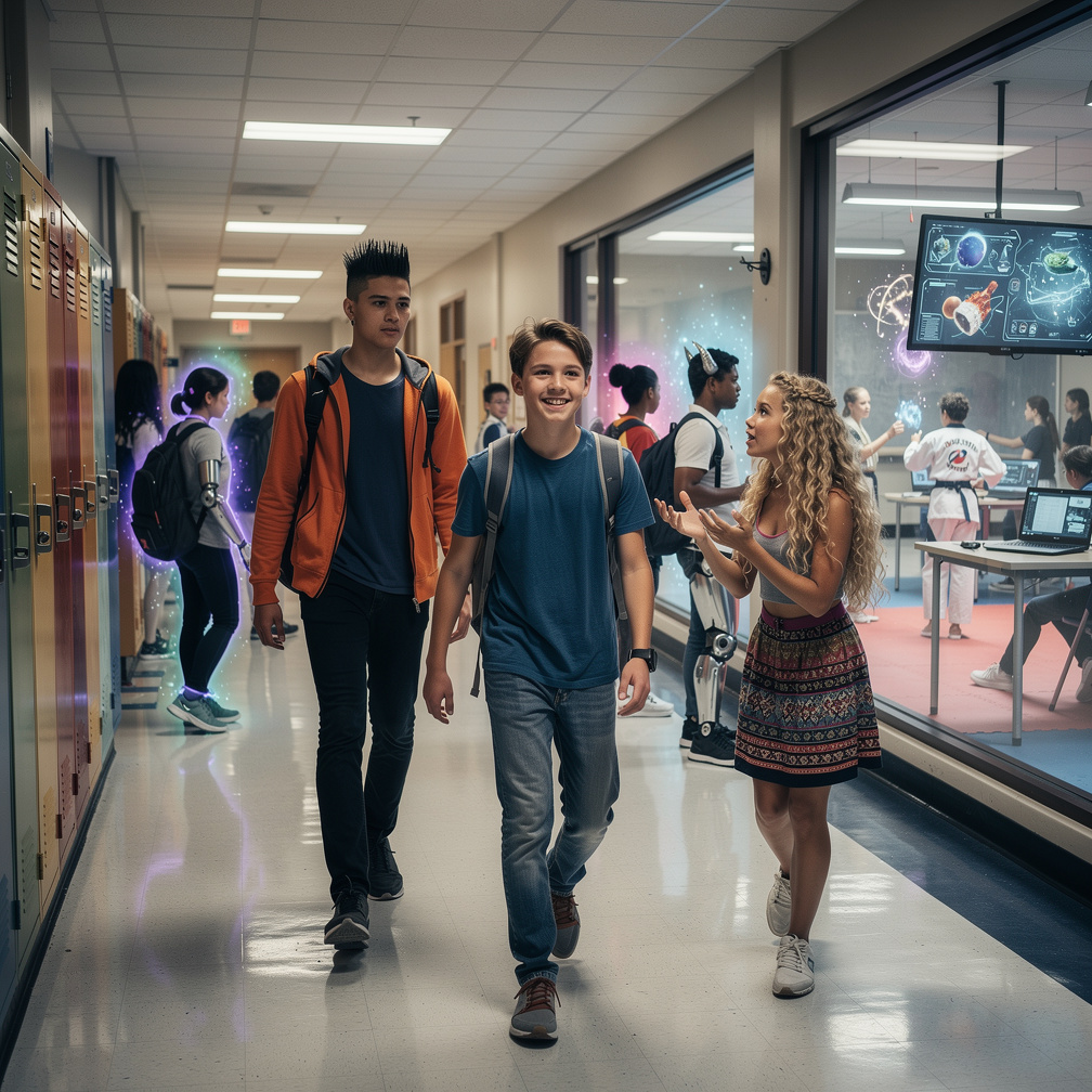 Imagine if: You are gay and live with your dad and your mom is dead, go to high school and have two friends with powerful sup