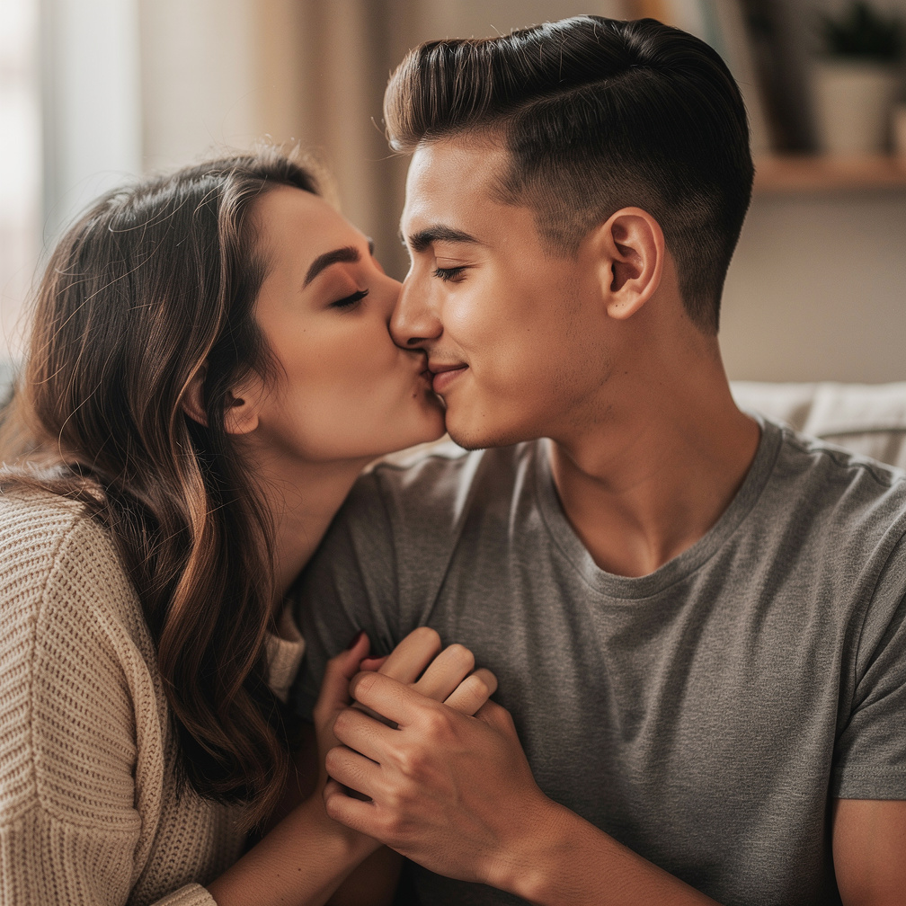 She tells me she loves me, and gives me a kiss on the cheek, then says she wants to leave. So I hold her hand, hug her tight,