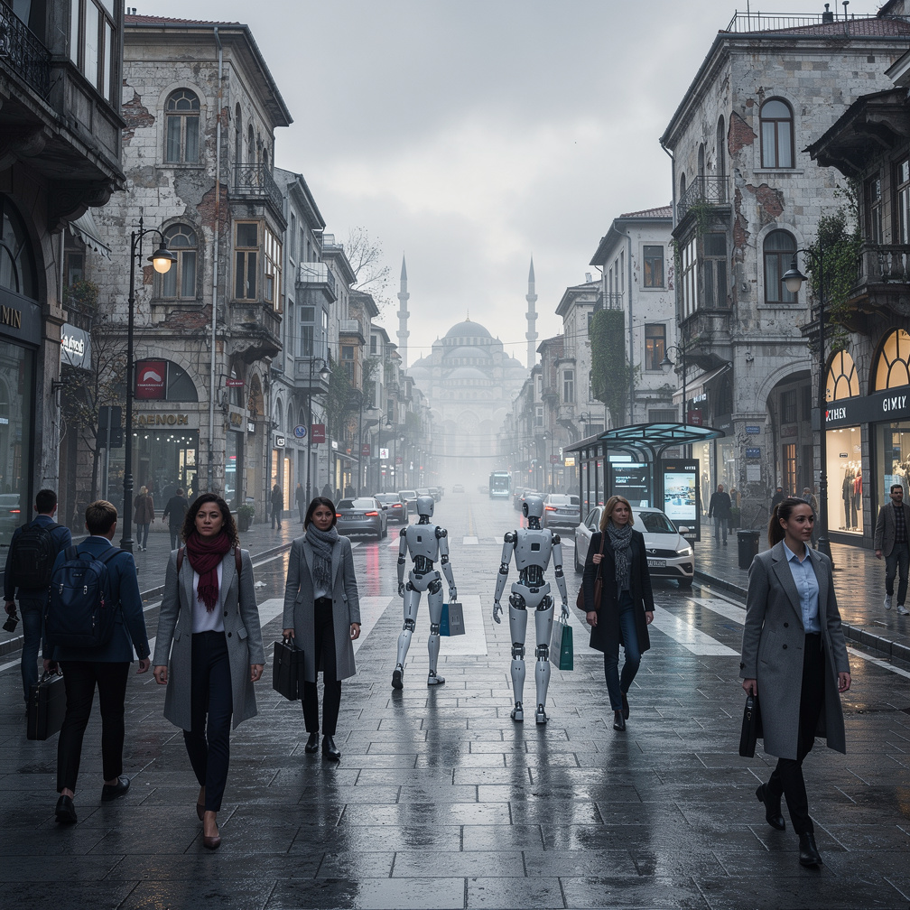 Hayal et: 2126 - İstanbul
Dünya bir kaos halindeydi; yapay zeka artık her yerdeydi, insanlığı yok etmiş ve kendileri insanl