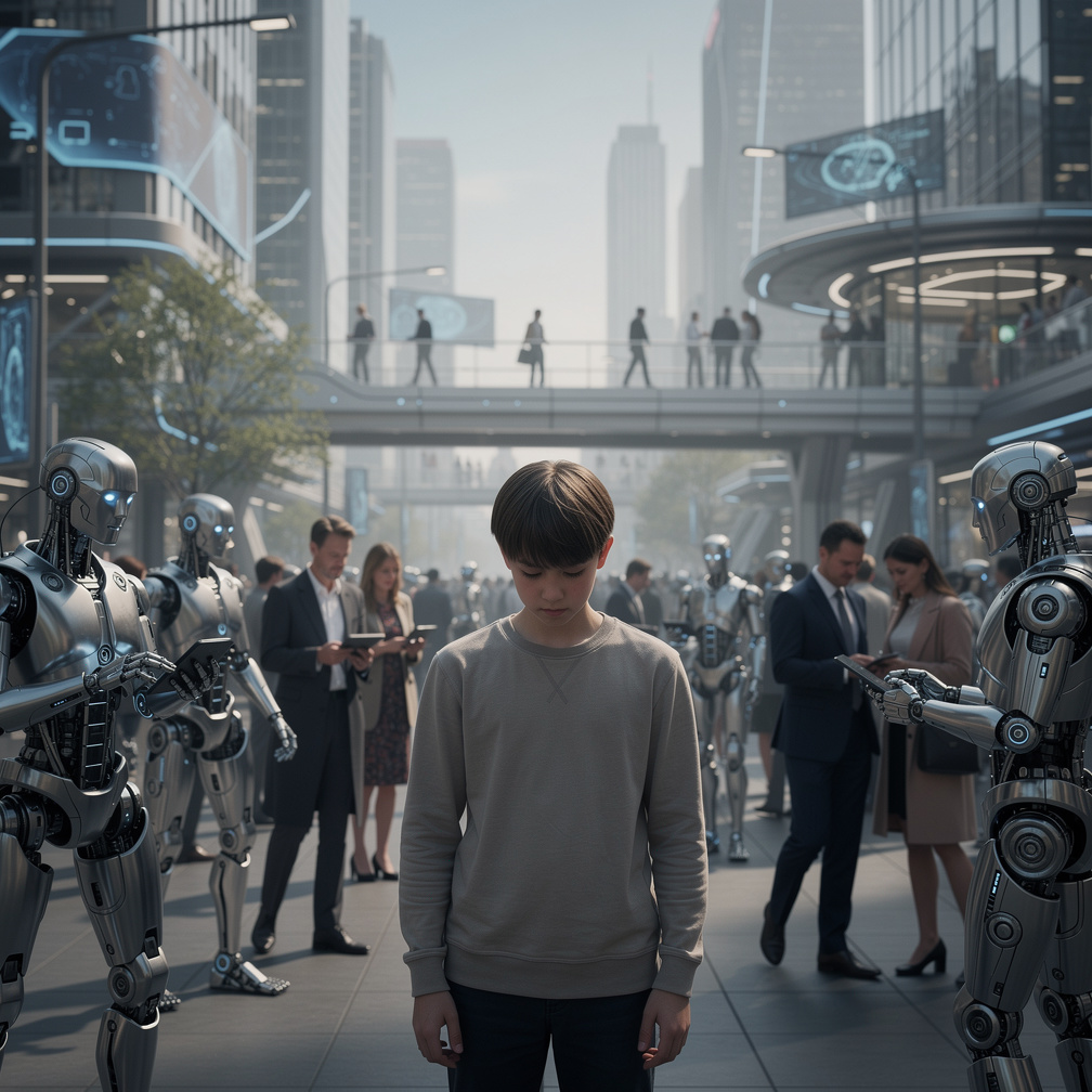 Imagine if: You were the only real person. And everyone is robotic.