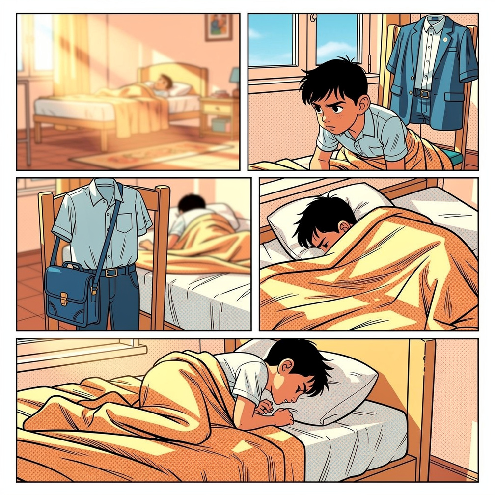 Yunus 4. sınıfta 9.5 yaşındaki bir çocuktur. Her sabah okula giderken yataktan çıkmasını çok zor buluyor.