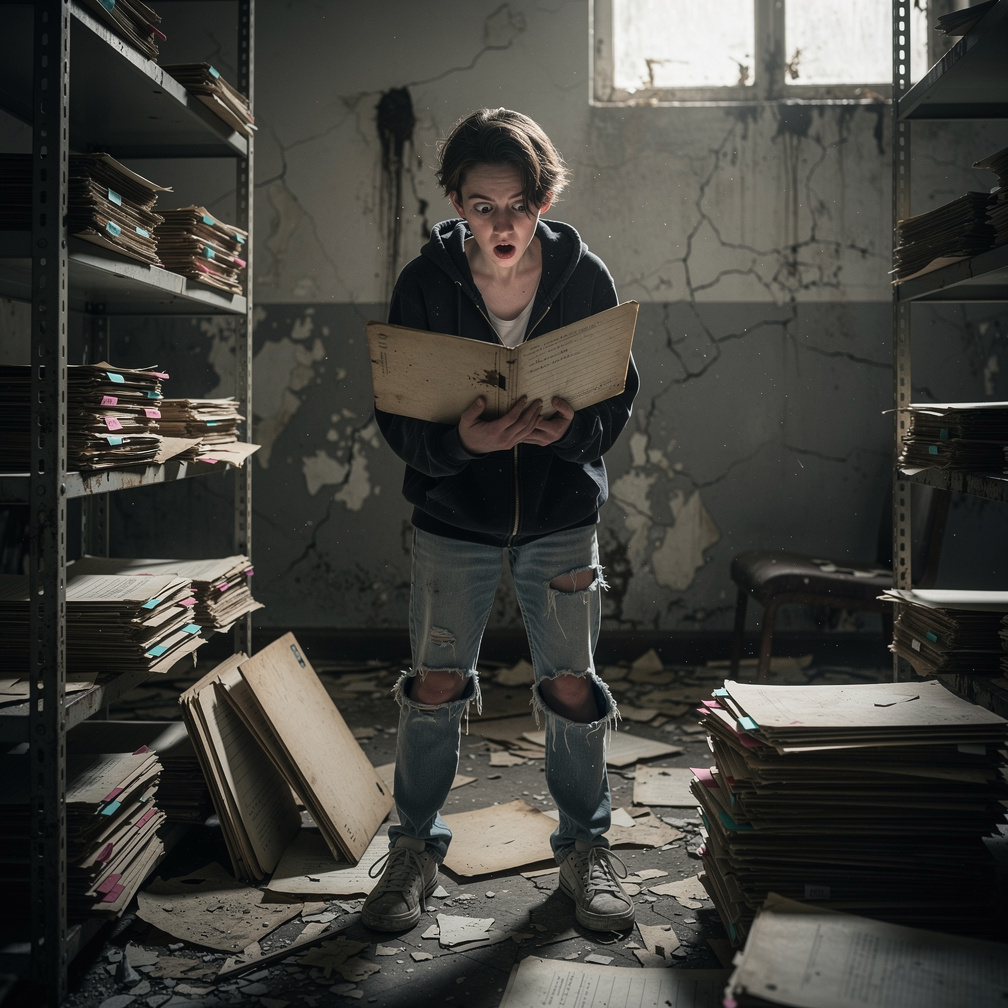 kendi adımını dosyada gördükten sonra şok oldum. Etrafıma bakındım ama benden başka kimse yoktu.