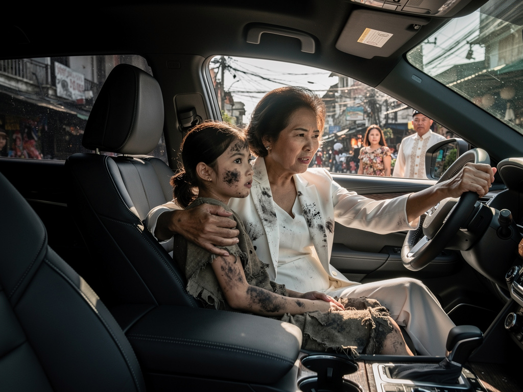 Attorney, let me—" Ben, my driver, reached out to take her from me.
"No," I snapped. My white blazer was already stained with