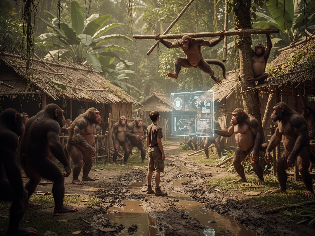 And you can only survive through your own strength and knowledge. Meet the primate people and learn their village, and meet t