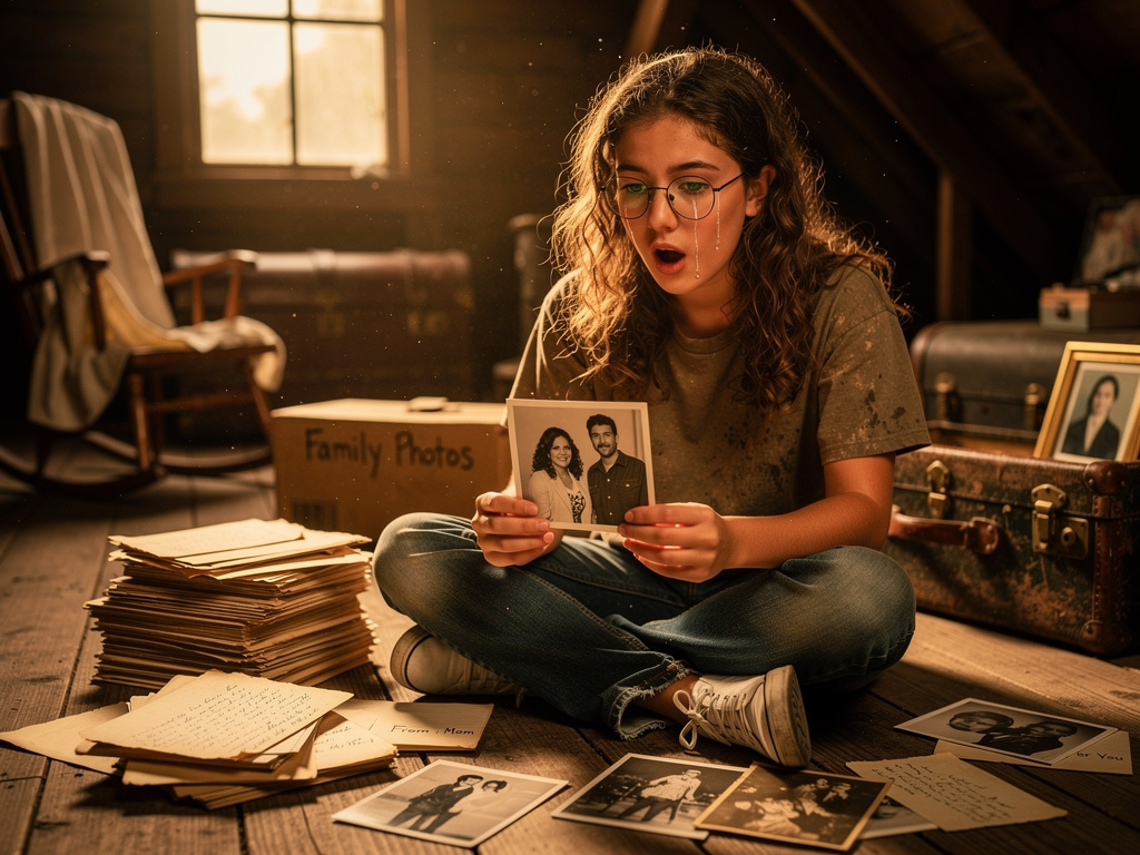 Mientras ordenas el ático de la casa familiar que acabas de heredar, te tropiezas con un baúl con tu nombre, lleno de cartas 