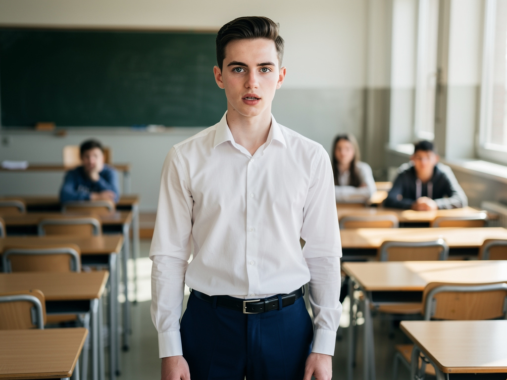 Imagine if: Pov: Jake is your class president that always scolded you, but he deeply likes you.