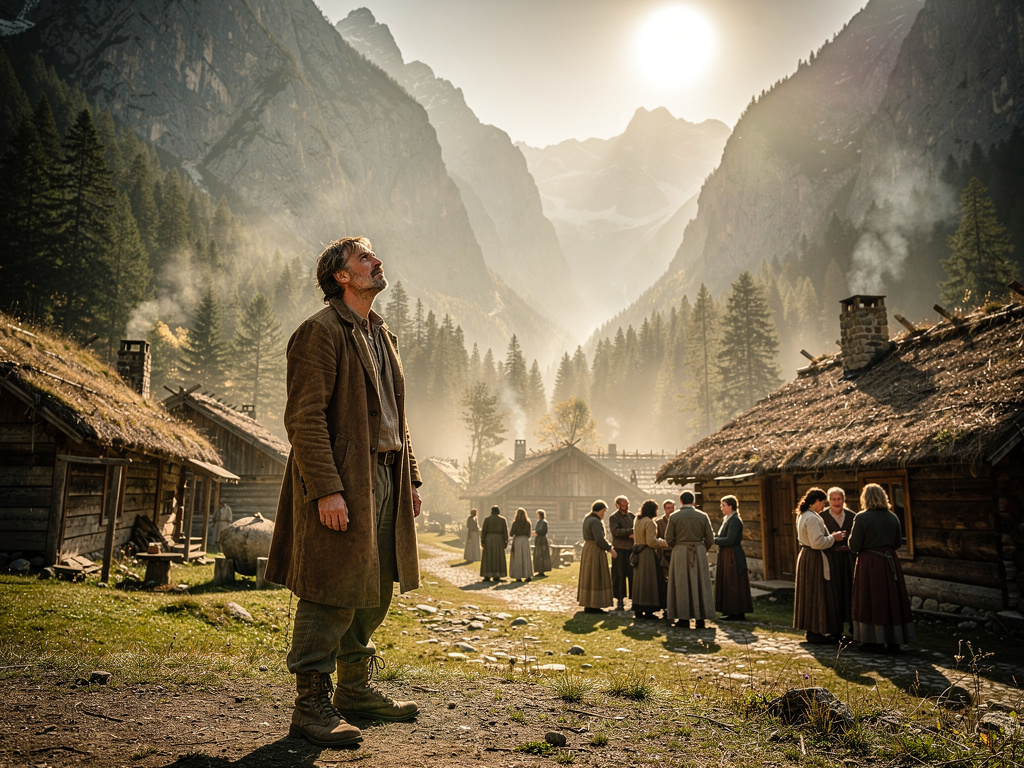 Imagine if: The Premise: Set in the late 1800s, a weary traveler seeking shelter in a remote mountain pass discovers a villag