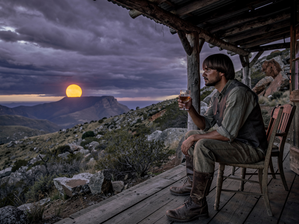 That evening, Elias sat on a porch with a glass of bitter witblits. He watched the sun. It sat perched on the western ridge, 