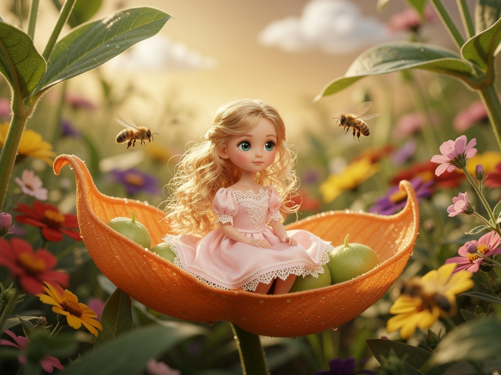 Immagina se: La principessa sul pisello arancione frutta aprì.