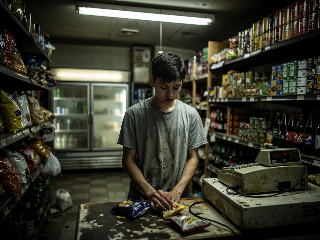 Imagine if: He is unemployed, he has been rejected every interview, now working as a cashier which pays for the rent and food