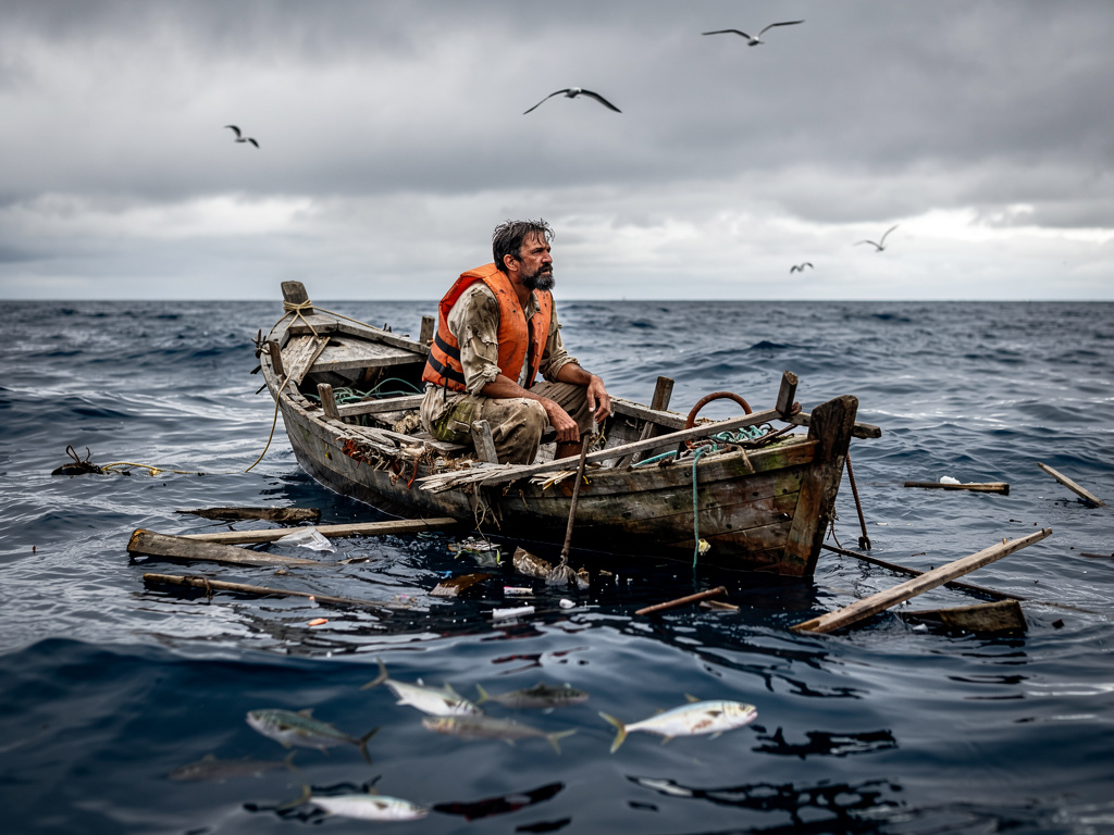 Imagine if: Survived 76 Days at Sea
A fisherman went out for a normal trip…
but a storm destroyed his boat.
He was completely