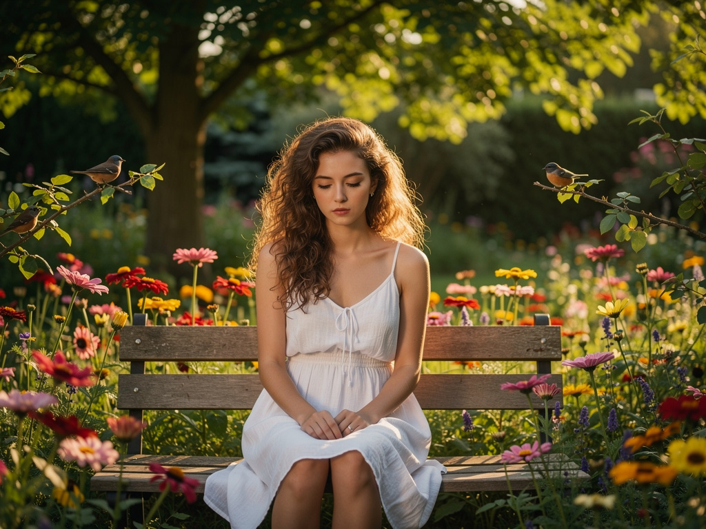 You're sitting in the backyard, surrounded by the flowers and trees your father planted before he passed away, and as you lis