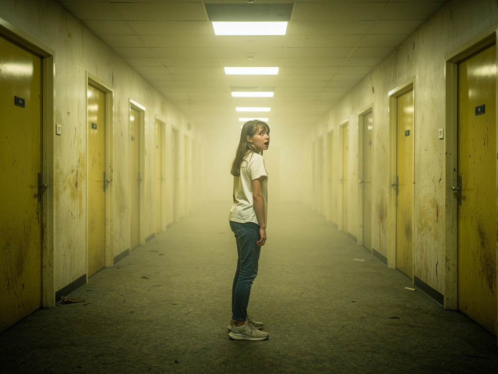 Imagine if: A girl that is 16 years old noclipped out of reality to the backrooms. Now she starts her journey at level 0.