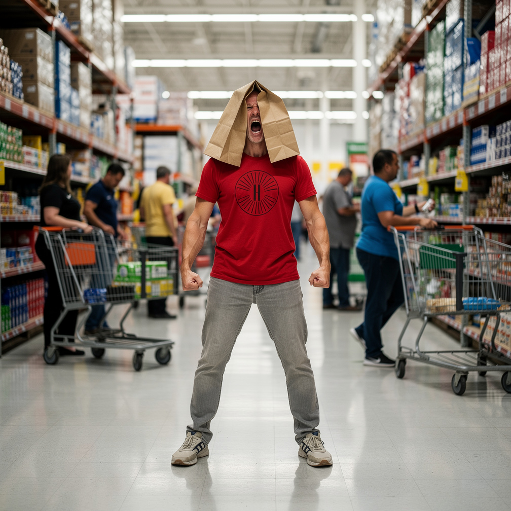Imagine if: You go into a Walmart with a Target t-shirt, put a Costco bag on your head, and say "long live Best Buy!