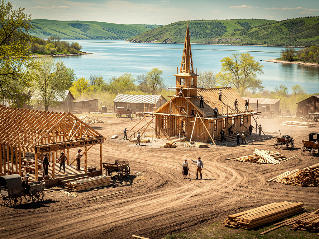 Imagine if: Imagine you are back in 1872. You get to build your own town. Fort Stamford. Surrounded by lakes and bays and eve