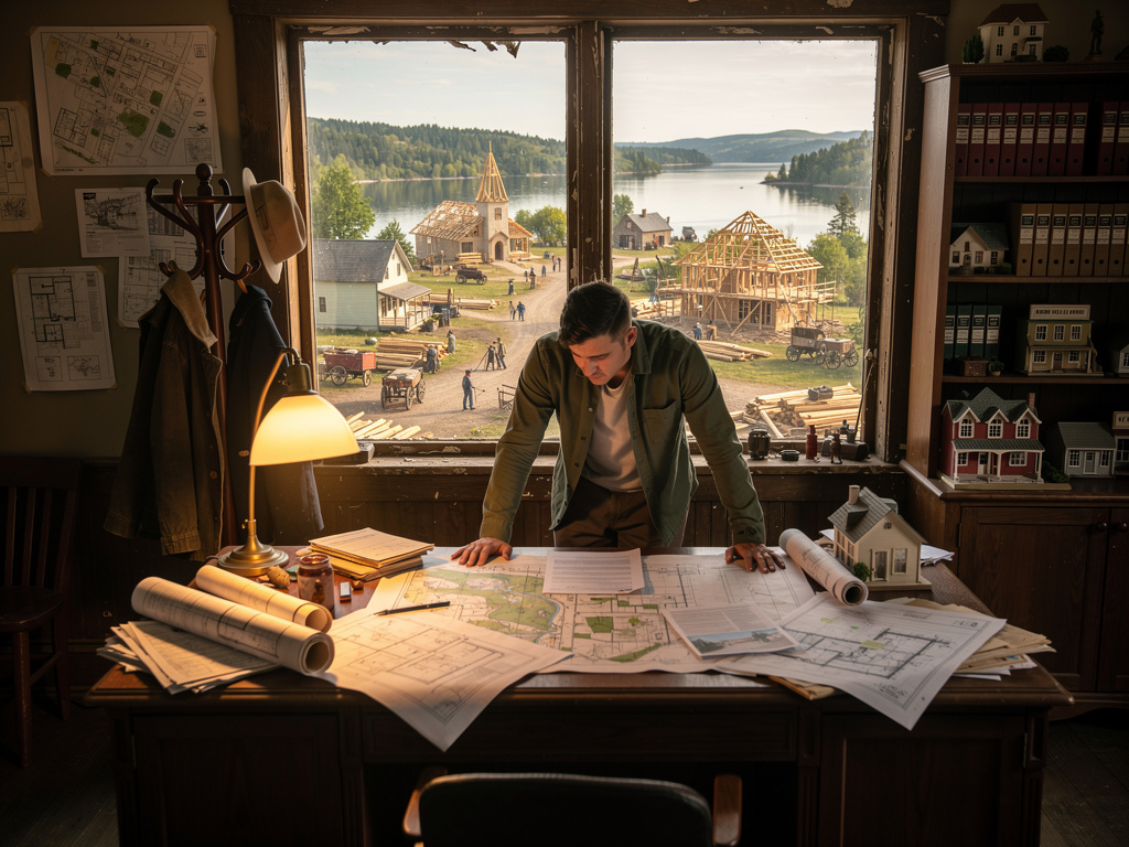 You now add many leisure spots and attract many people and many people live in the town and the old fort. But you run into a 