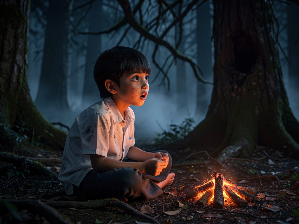 But night grows colder and there was a scary sound in the deepest darkest corner of the forest.