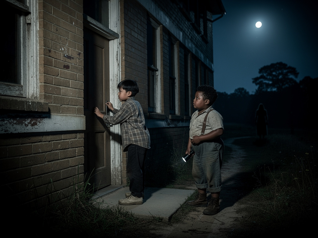Em uma noite os garotos invadiram a escola.