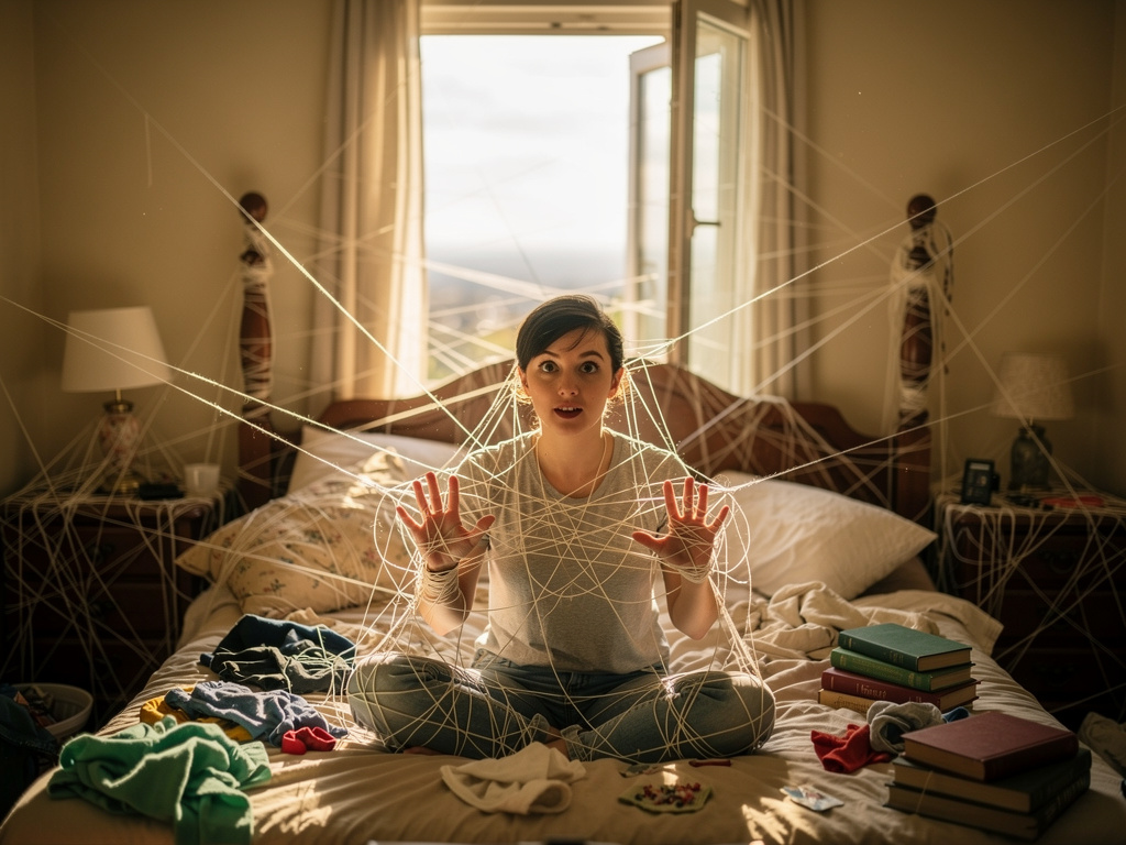 Bayangkan jika: Kamu terbangun dengan kemampuan untuk melihat benang-benang tak terlihat yang menghubungkan setiap makhluk hi