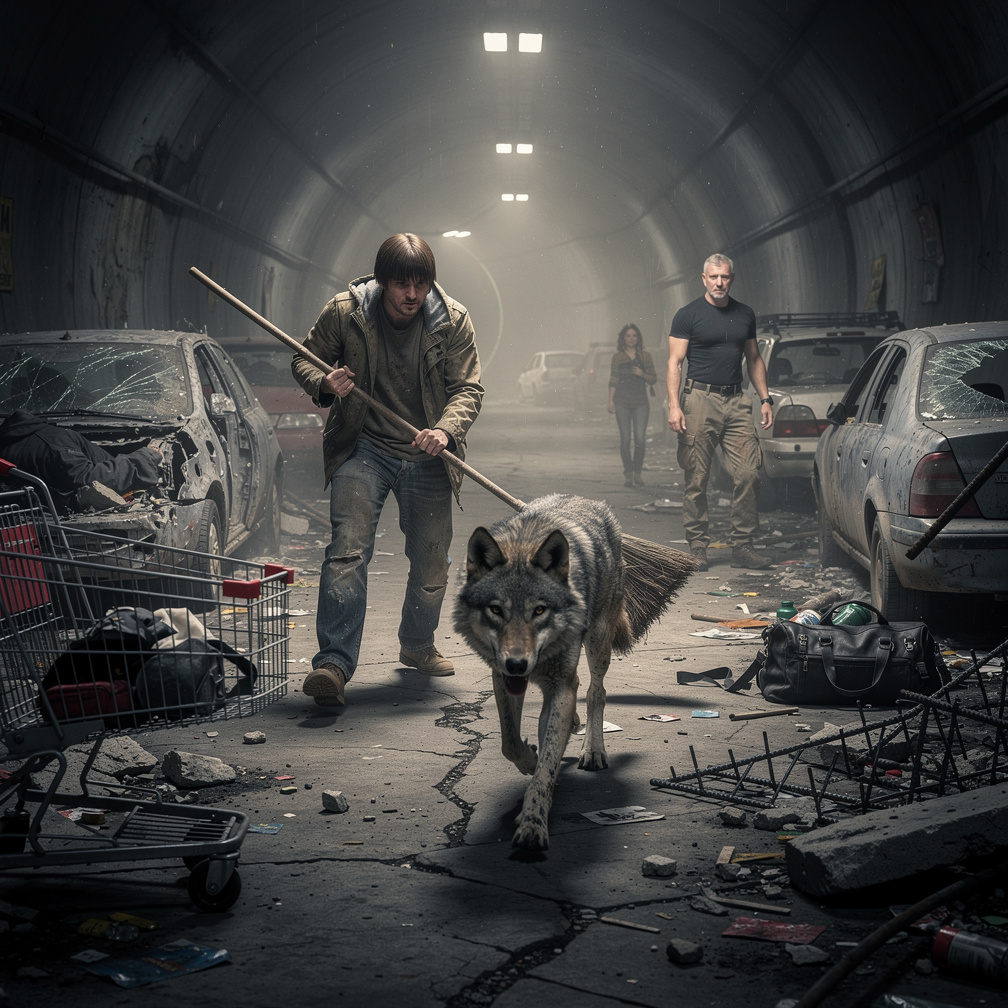 Inside the tunnel, shopping carts, corpses inside the car. He couldn't stand it, JB smelled something and ran towards the sce