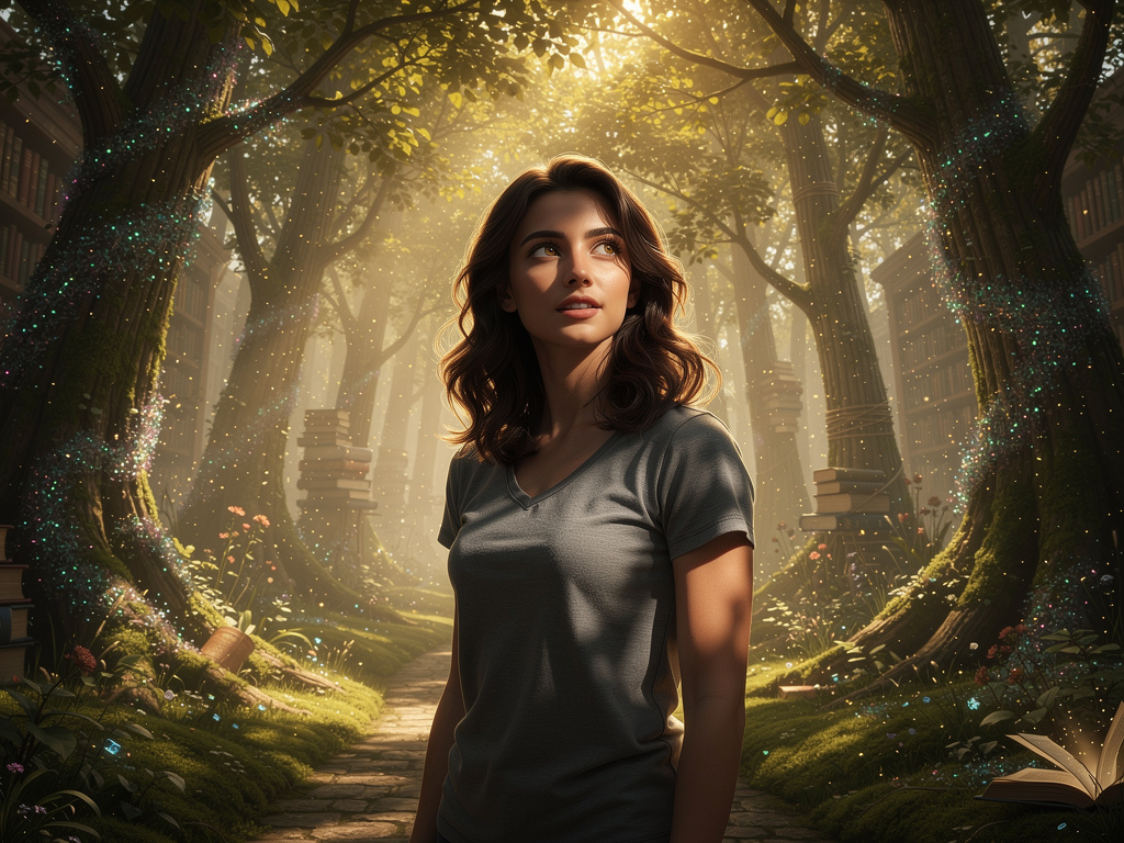 Un'irresistibile brezza magica le accarezzò il viso e senza pensarci due volte, varcò la soglia che la separava dalla realtà 