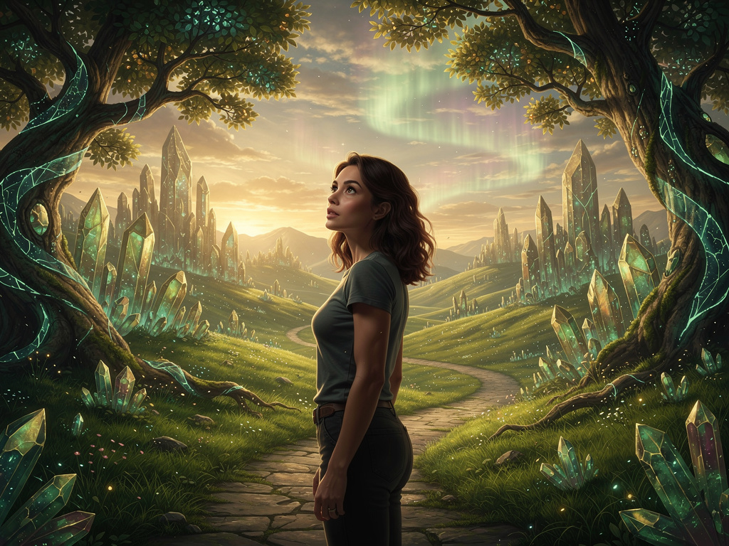 Al di là della porta, si stendeva un regno splendente dove la magia si intrecciava con la realtà, uno scenario fatto di spera