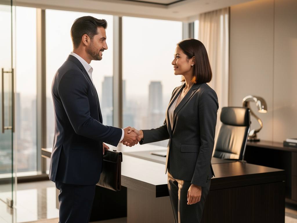 Mereka pun bersalaman.