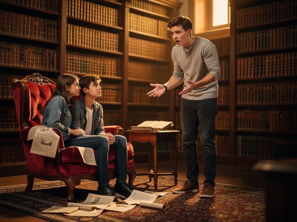 Imagine if: As you're reading a book about a girl and her boyfriend, you get sucked in the book and become the main character