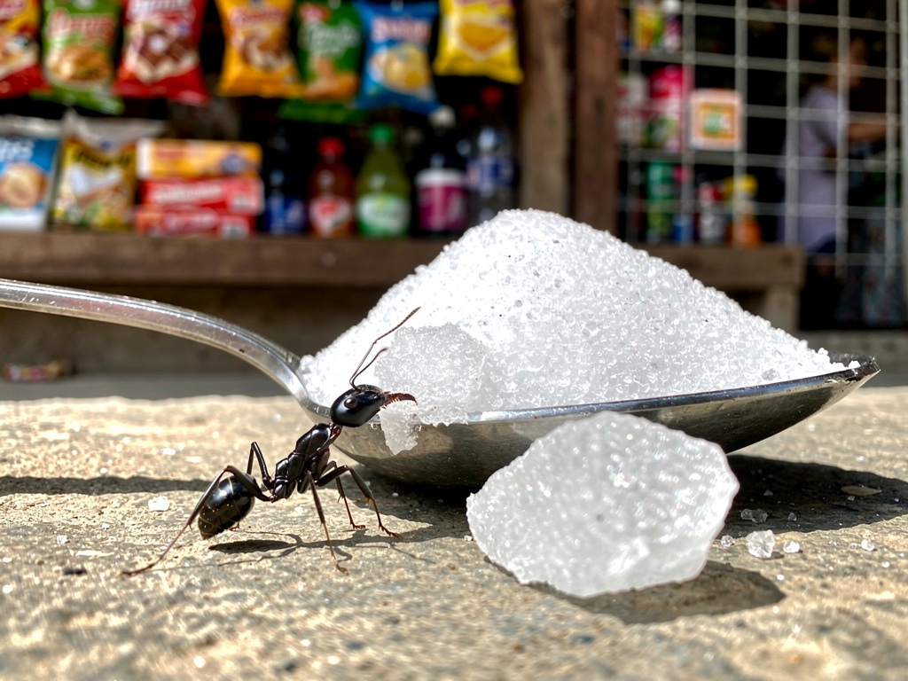 Imagine if: *The Ant and the Spilled Sugar*

One hot morning in Batangas, a single ant named Madi found a mountain. It was ju