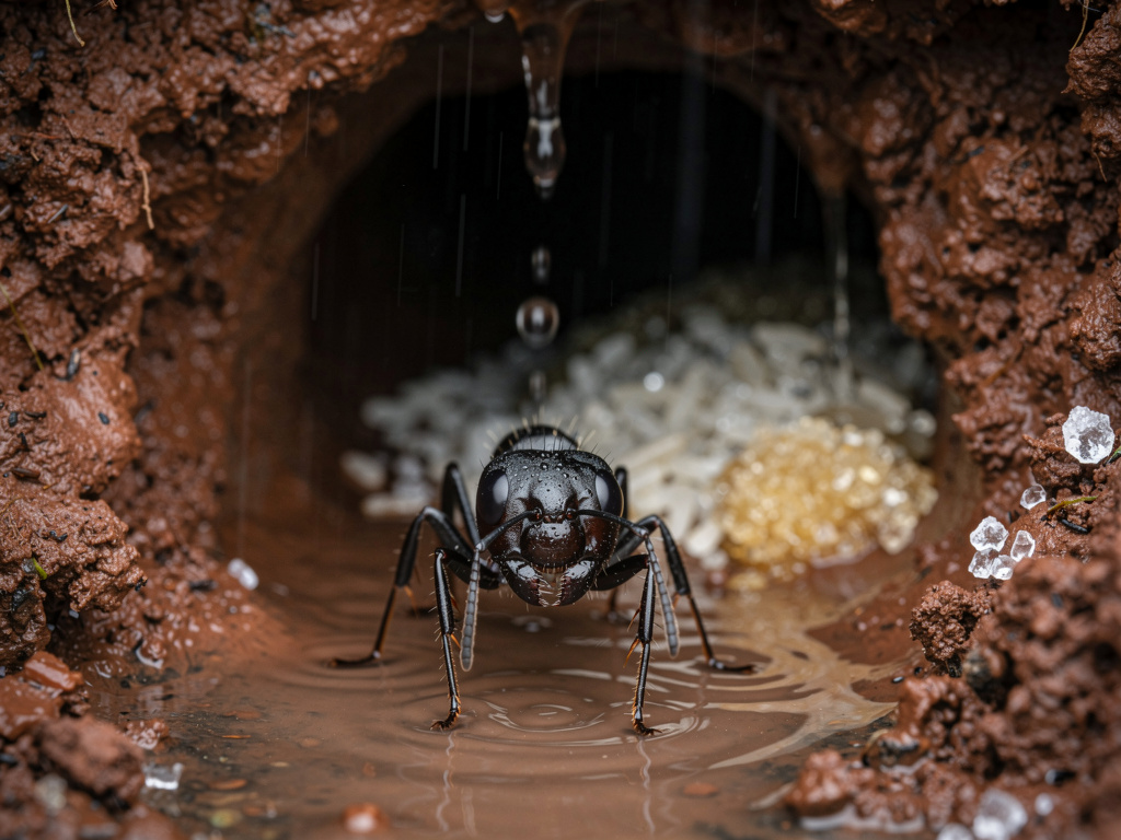 *The Ant and the Spilled Sugar — Part 2*

Three days after the sugar haul, the rain came.

Water pooled at the colony entranc