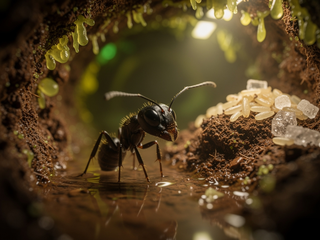 *The Ant and the Spilled Sugar — Part 2*

Three days after the sugar haul, the rain came.

Water pooled at the colony entranc