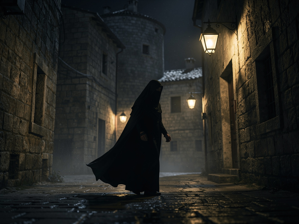 Immagina se: Il Mistero della Donna Velata.

Tra i vicoli tortuosi di una città antica e misteriosa si narra di una Donna Vel